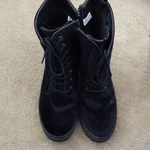 Silk combat boots